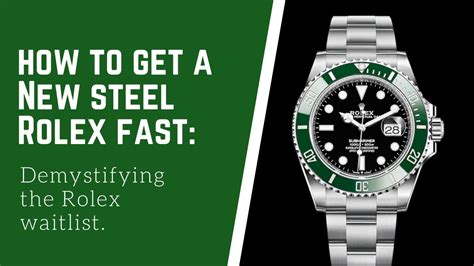 rolex warteliste eintragen|steel Rolex wait list.